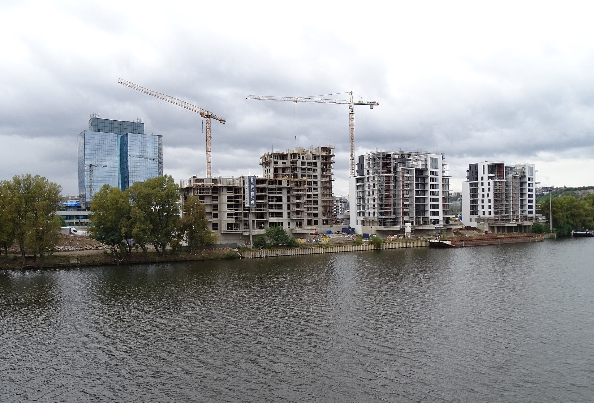The development rising around the tower